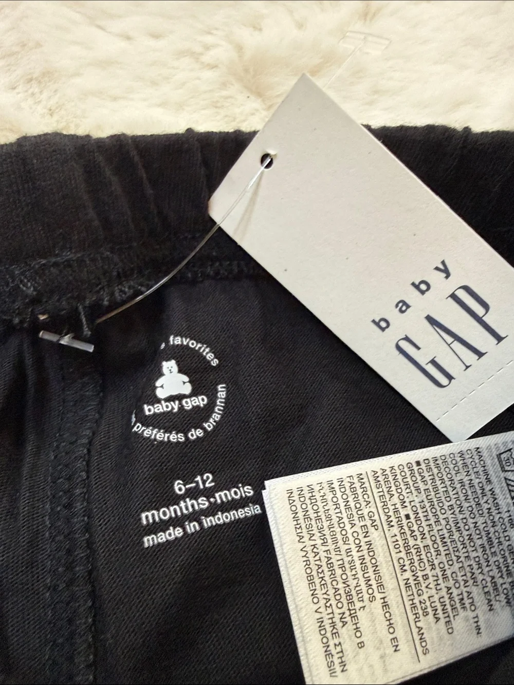 GAP Baby Jogger Pants Pair in Black and Charcoal